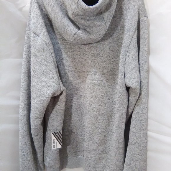Micokoco Men's Zip Up Hoodie Color Gray Size XL NWT - Picture 6 of 6